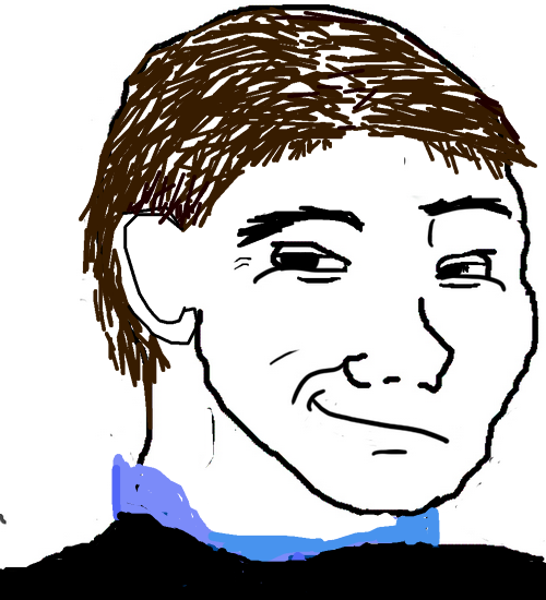 Wojak smirking full head of hair — Wojak meme