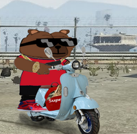Bobo rapper on scooter — Bobo meme