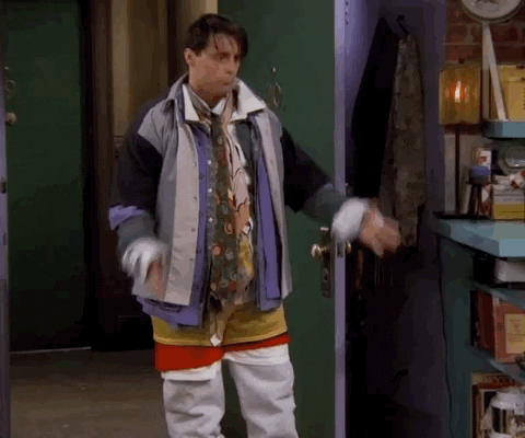 Joey Wearing Lots Clothes — Reaction meme