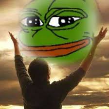 Pepe being worshipped — Pepe meme