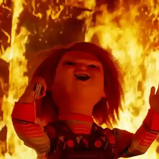 Chucky Laughing in the Inferno — Reaction meme