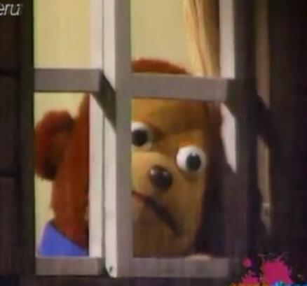 Monkey doll staring out window — Reaction meme