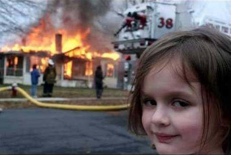 Burning House Girl meme template — Templates meme