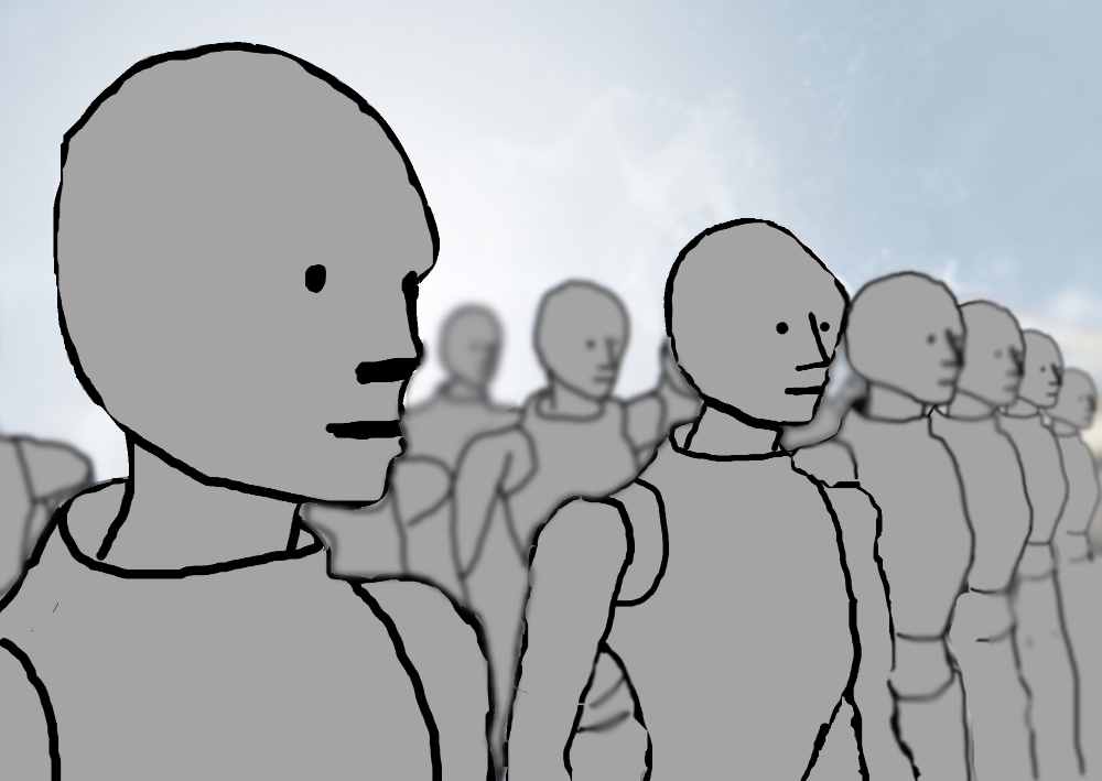 Wojak npc army — Wojak meme