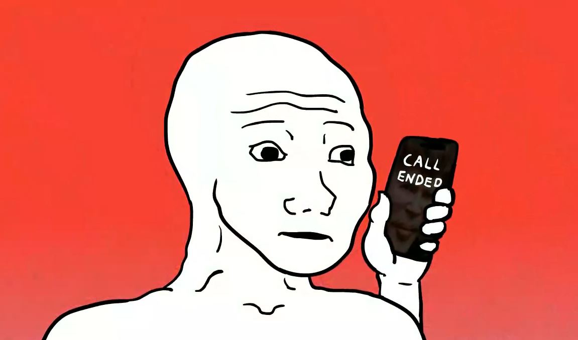 Wojak bog call ended — Wojak meme