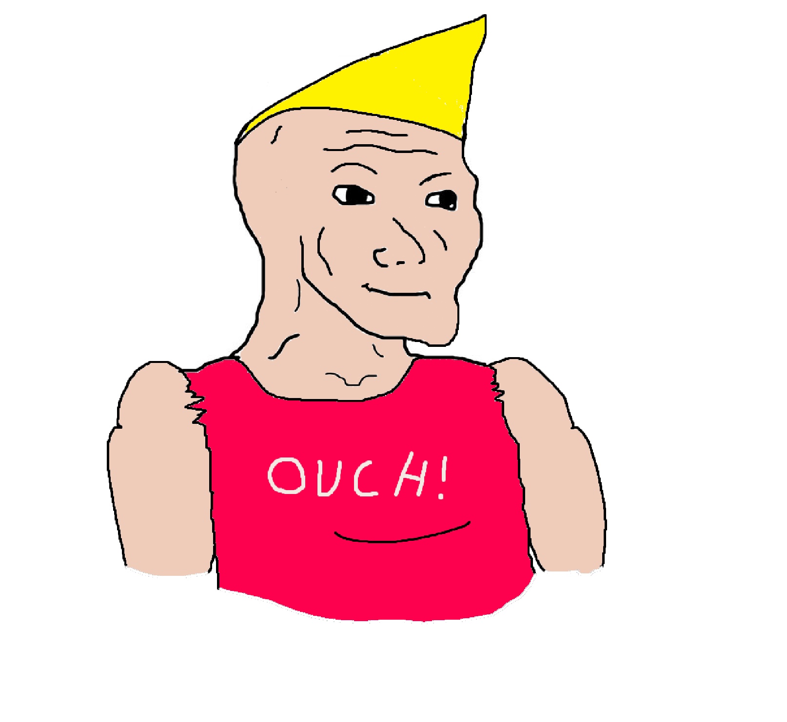 Wojak chad ouch — Wojak meme