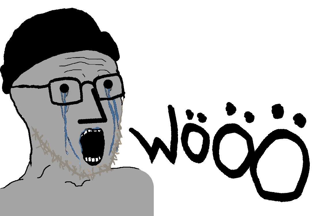 Wojak npc screaming no — Wojak meme