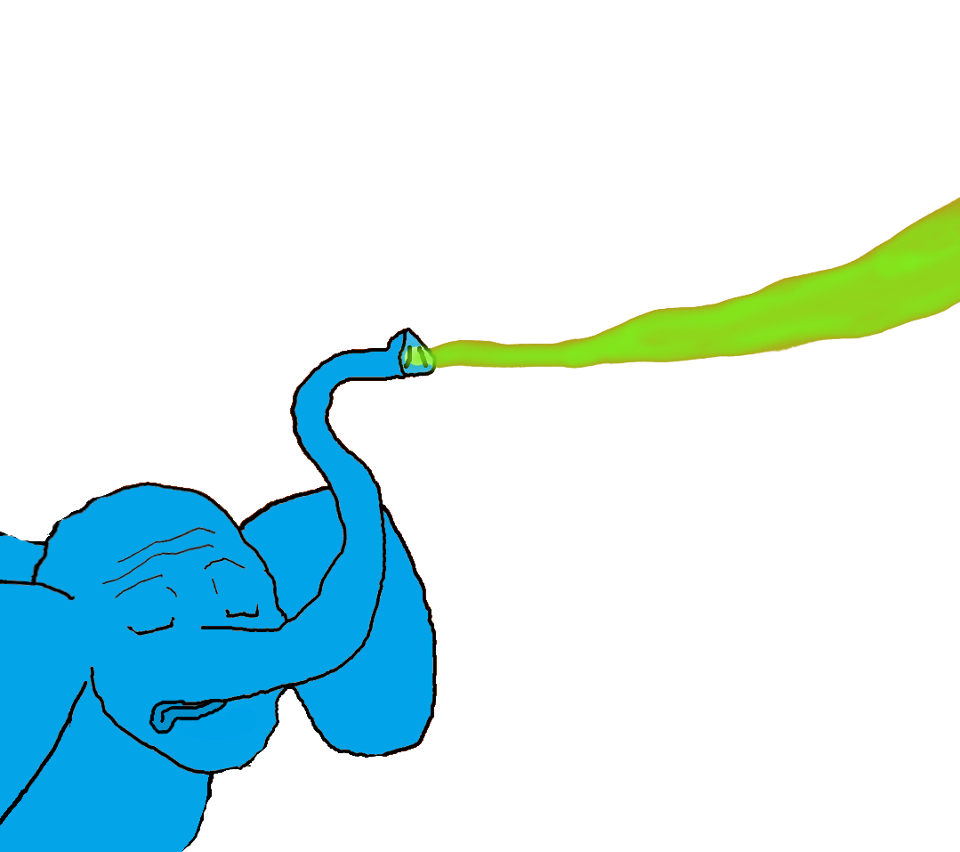 Wojak blue elephant sniff — Wojak meme