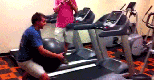Fun treadmill Fail — Reaction meme
