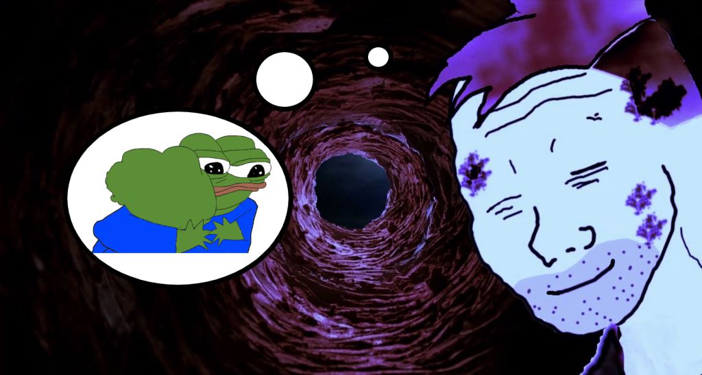 Wojak trapped in well think of pepes hugging — Wojak meme