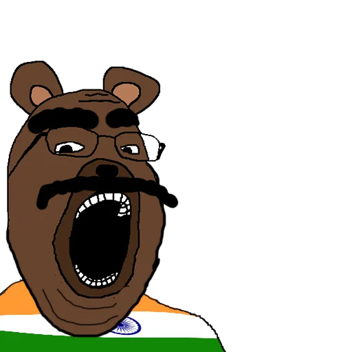 Screaming bear Jeet Degen sticker — Sticker Packs meme
