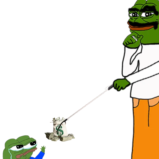 Walking tiny frog Jeet Degen sticker — Sticker Packs meme