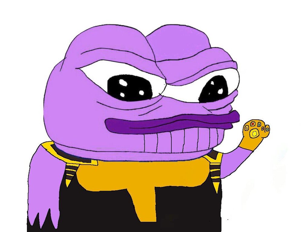 Pepe thanos fist raised — Pepe meme