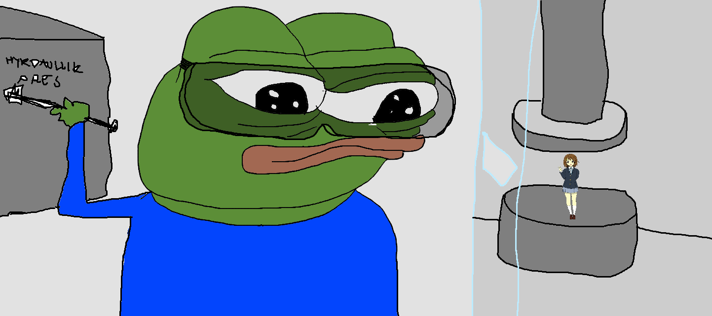 Pepe hydraulic press — Pepe meme