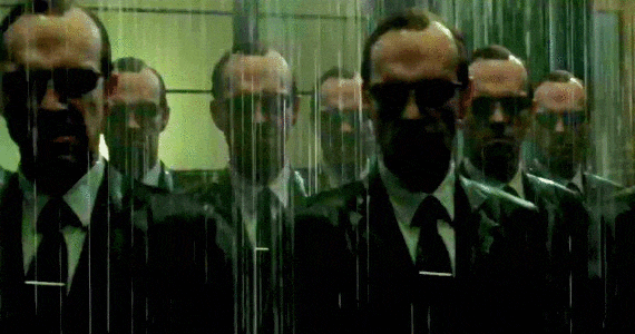 Army of Agent Smiths in the R — Reaction meme