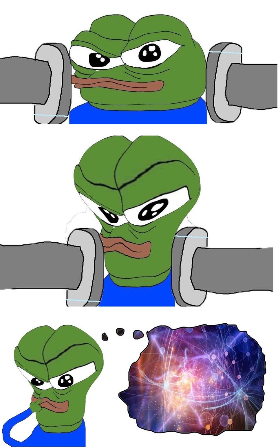 Pepe brain smooshed — Pepe meme