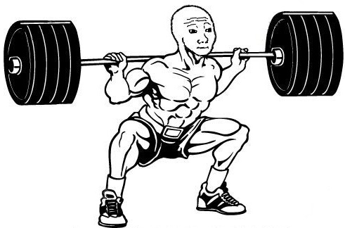 Wojak squatting 4 pl8 — Wojak meme