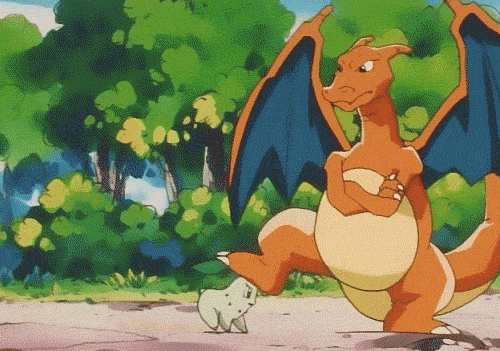 Charizard Bullying Chicorita — Reaction meme
