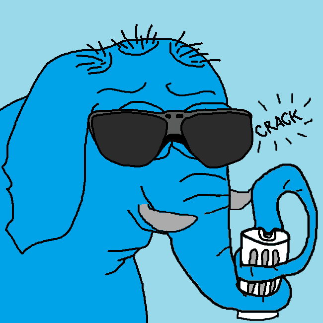 Blue elephant boomer — Reaction meme