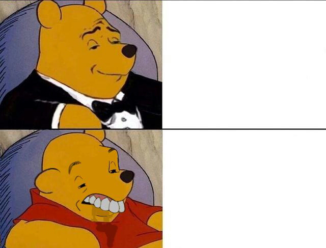Tuxedo Winnie the Pooh grossed reverse meme template — Templates meme