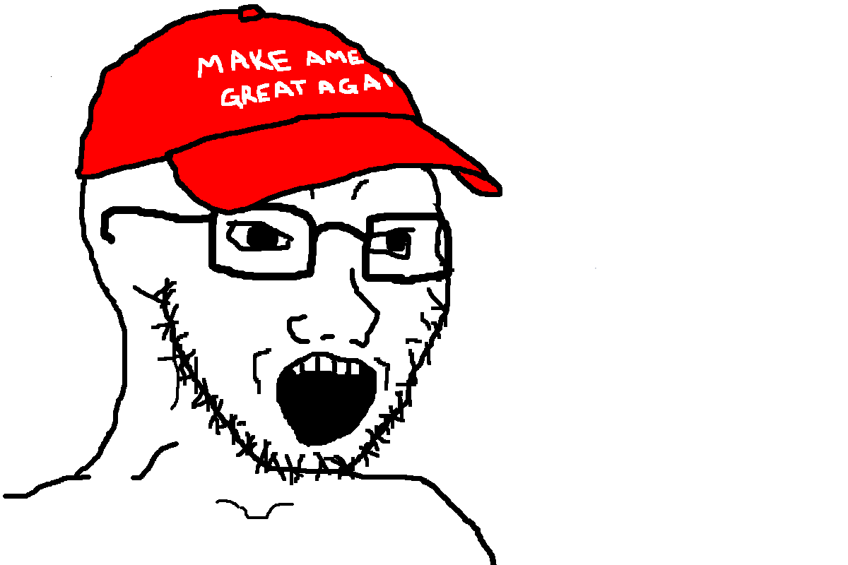 Wojak soy boy maga hat — Wojak meme