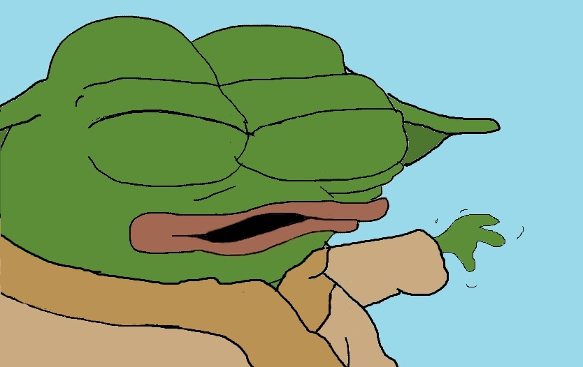 Pepe yoda eyes closed — Pepe meme