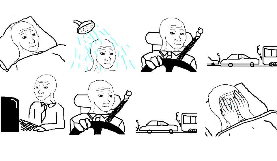 Wojak daily routine — Wojak meme