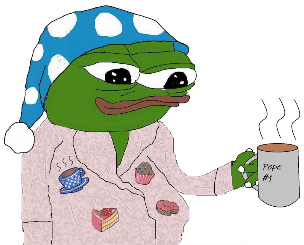 Pepe robe nightcap tea — Pepe meme