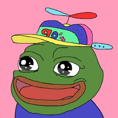 Pepe happy 90s spinny hat — Pepe meme