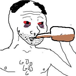 Wojak doomer drinking — Wojak meme
