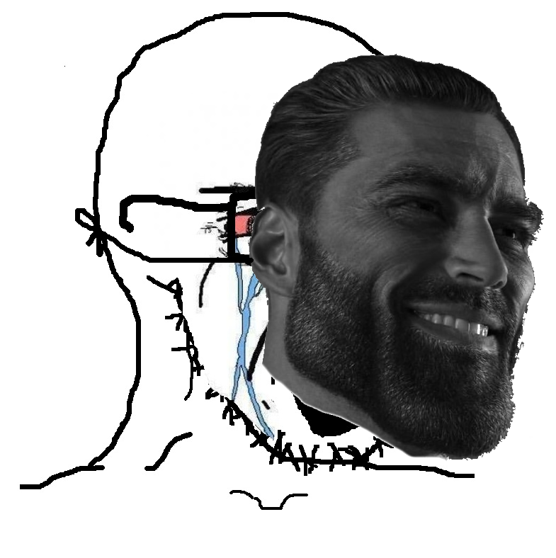 Wojak crying chad mask — Wojak meme
