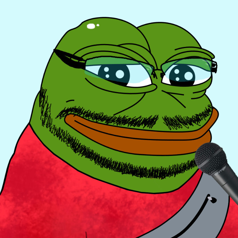 Pepe neckbeard microphone — Pepe meme