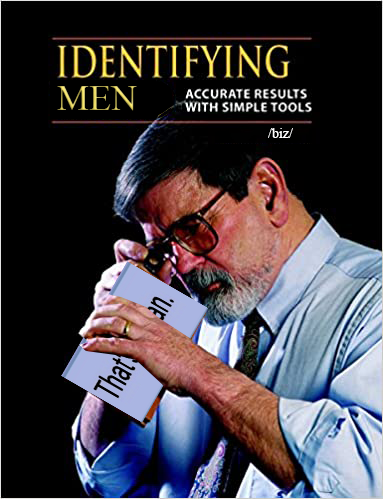 Identifying men book — Reaction meme