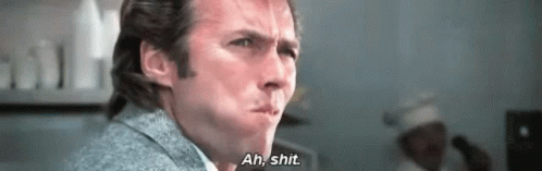 Sudden Impact Coffee Scene ("Ah, shit.") — Reaction meme