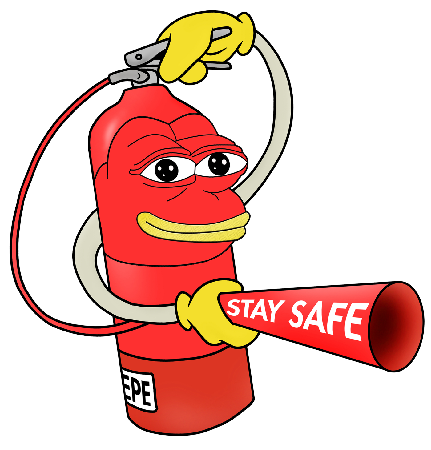 Pepe fire extinguisher — Reaction meme