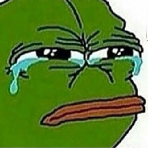 Pepe closeup crying angry — Pepe meme