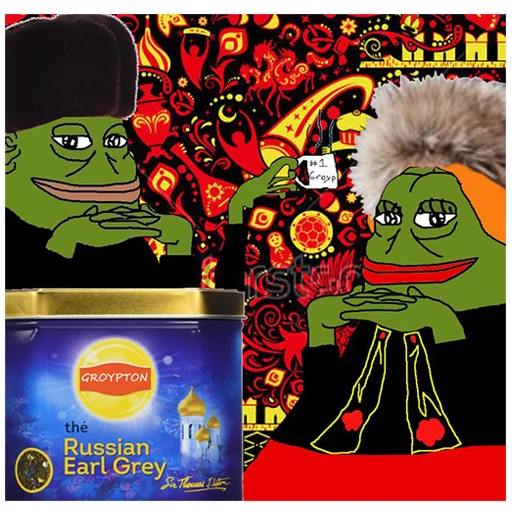 Russian tea Groyper sticker — Sticker Packs meme