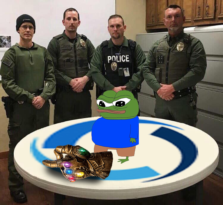 Pepe on table confiscated by police — Pepe meme