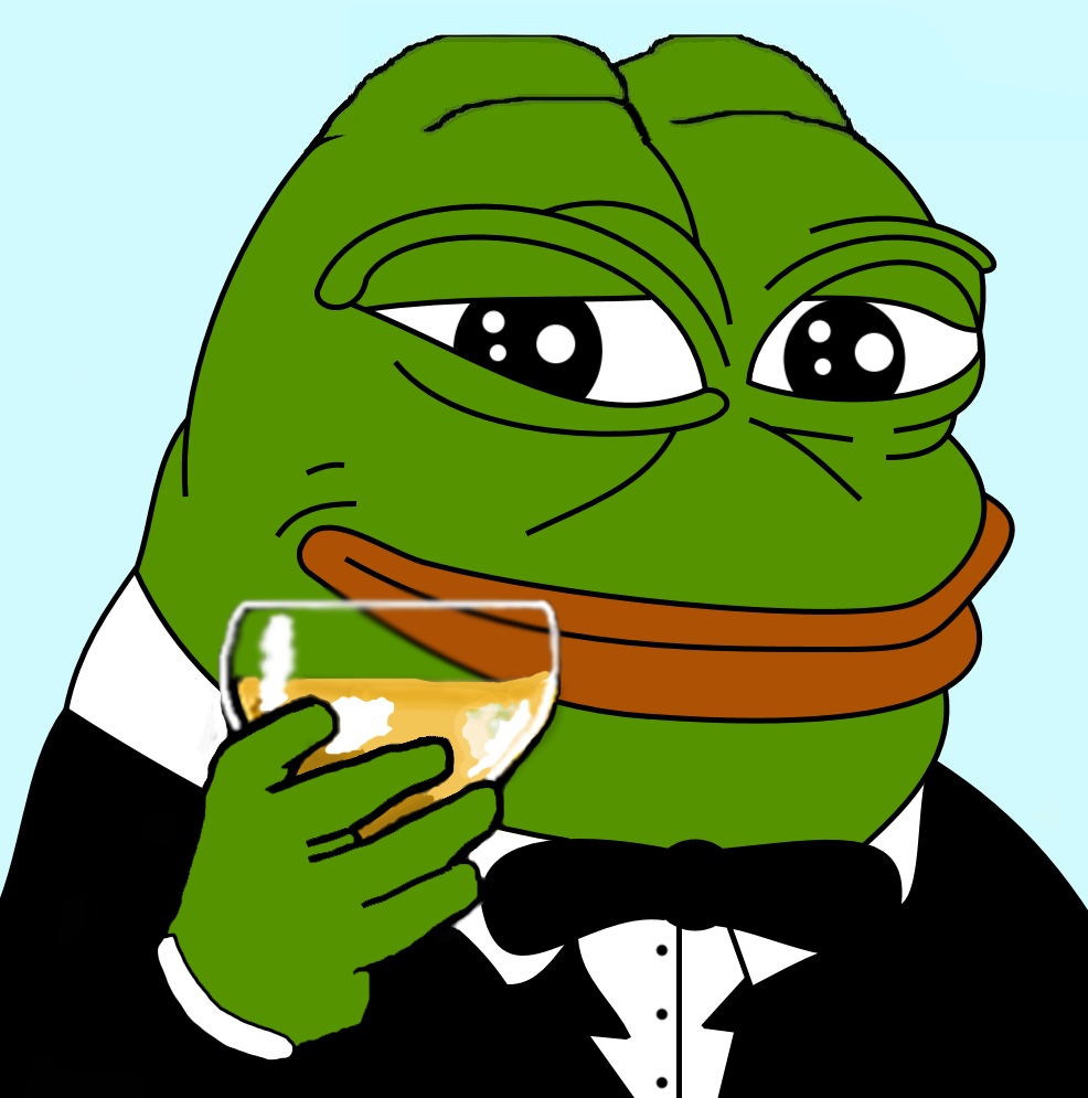 Pepe tux champagne — Pepe meme