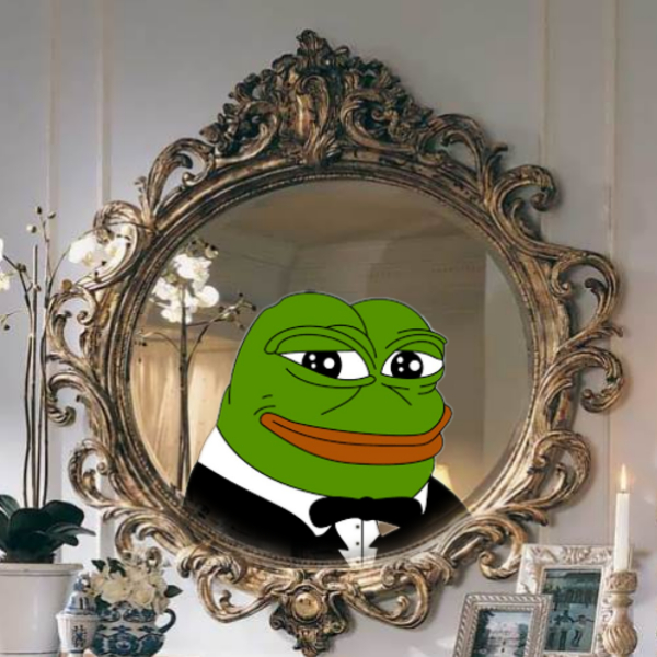 Pepe tuxedo fancy mirror — Pepe meme