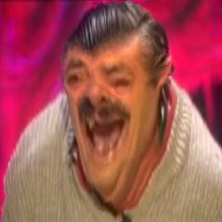 Mexican guy distorted laughing — Reaction meme