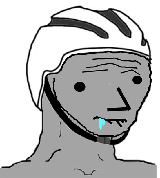 Brainlet npc helmet — Brainlet meme
