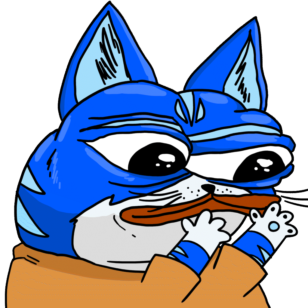 Toshi cat clapping hands — $TOSHI meme