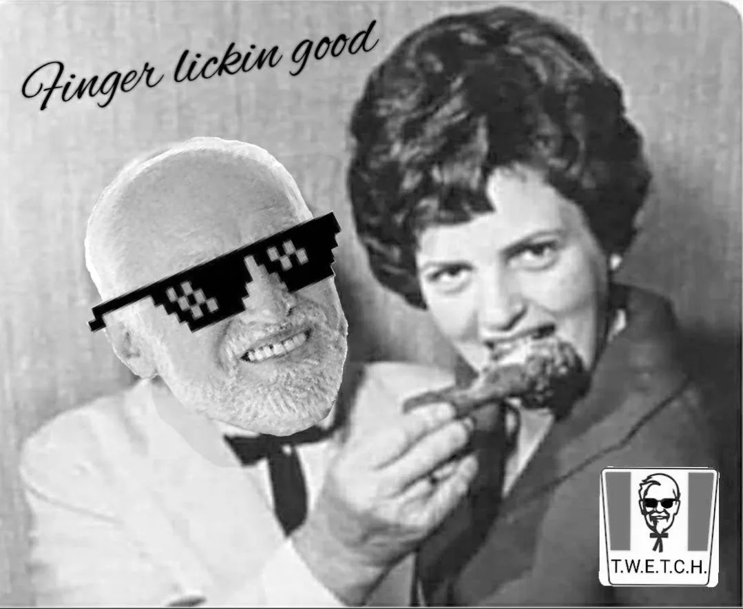 Finger lickin good — Twetch meme