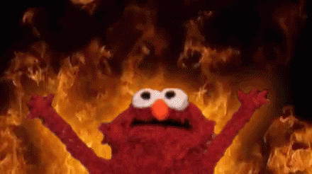 Elmo fire rises — Reaction meme