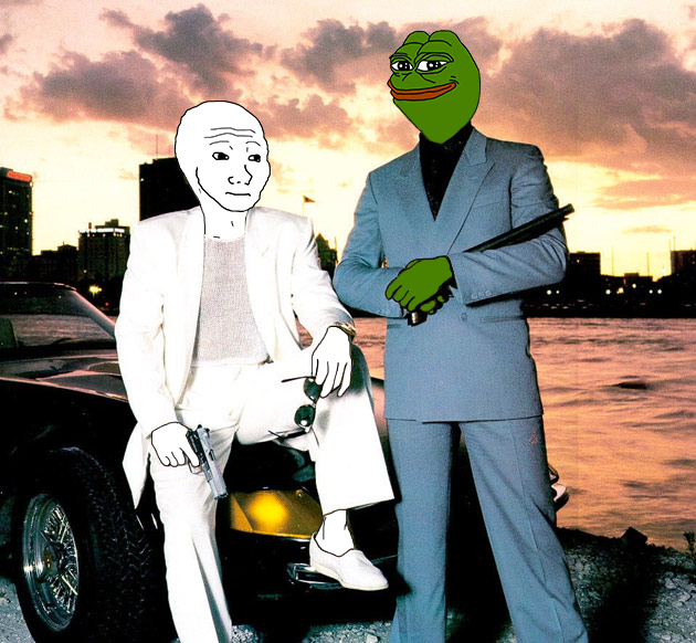 Pepe wojak miami vice — Pepe meme