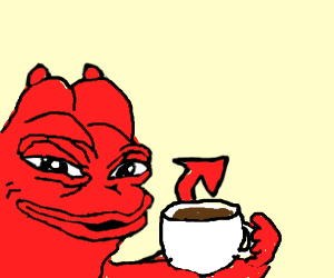 Pepe devlish coffee — Pepe meme