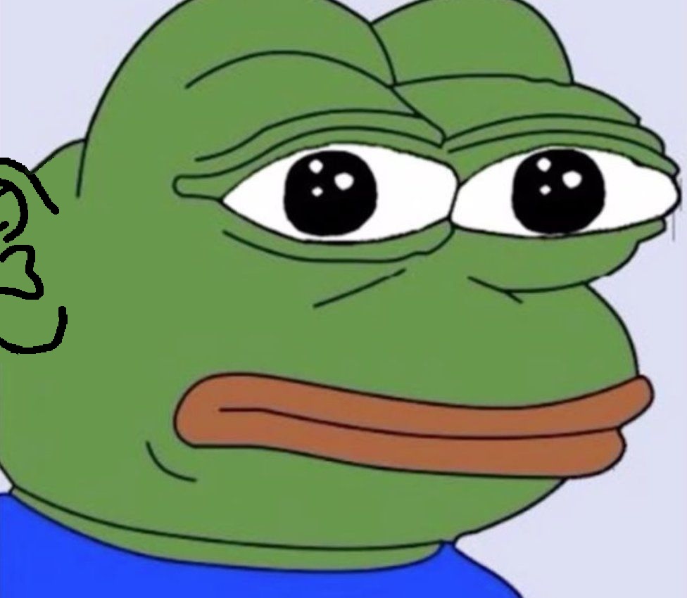 Pepe with large ear — Pepe meme