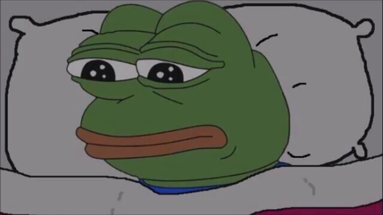 Pepe worried bed — Pepe meme