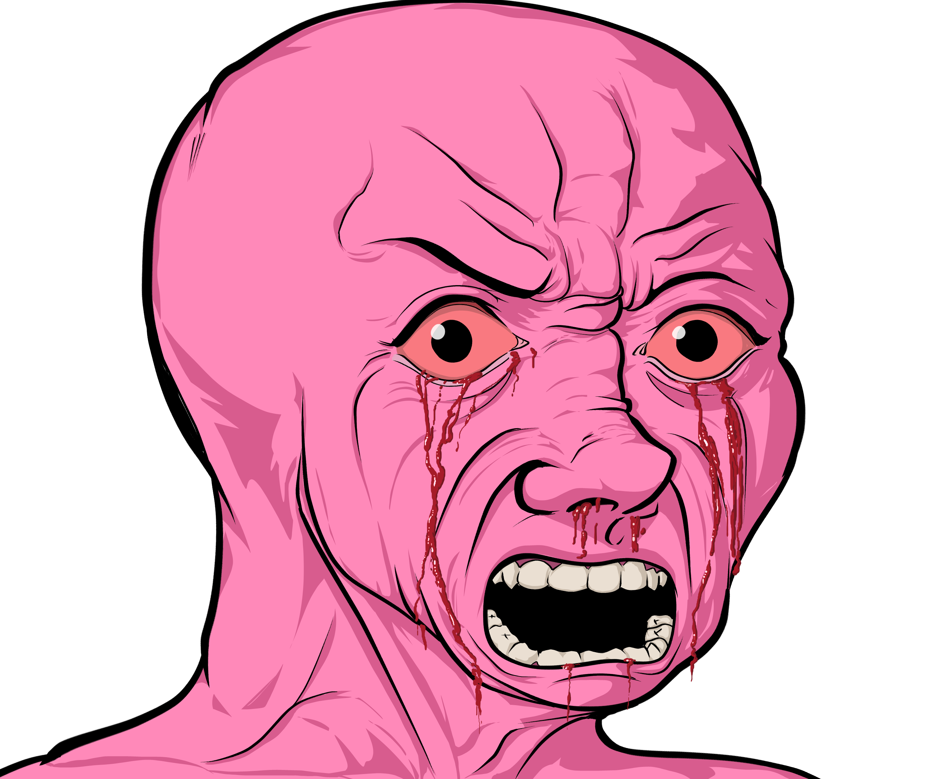 Pink wojak high def — Wojak meme